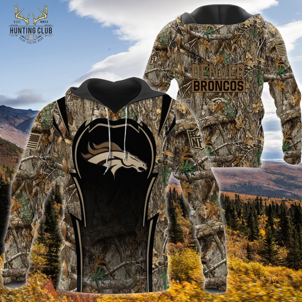 NFL Hunting Realtree Camo-Denver Broncos Hoodie