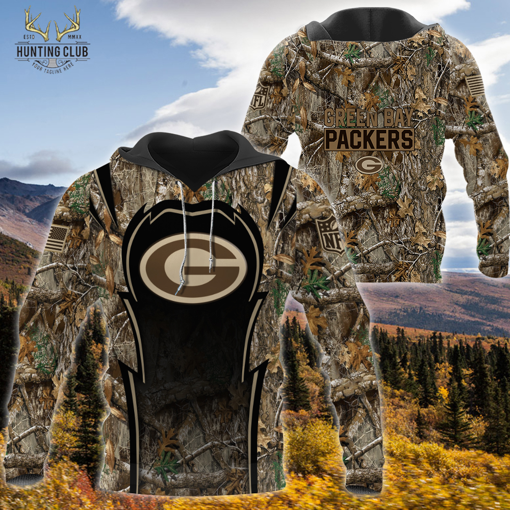 NFL Hunting Realtree Camo-Green Bay Packers Hoodie
