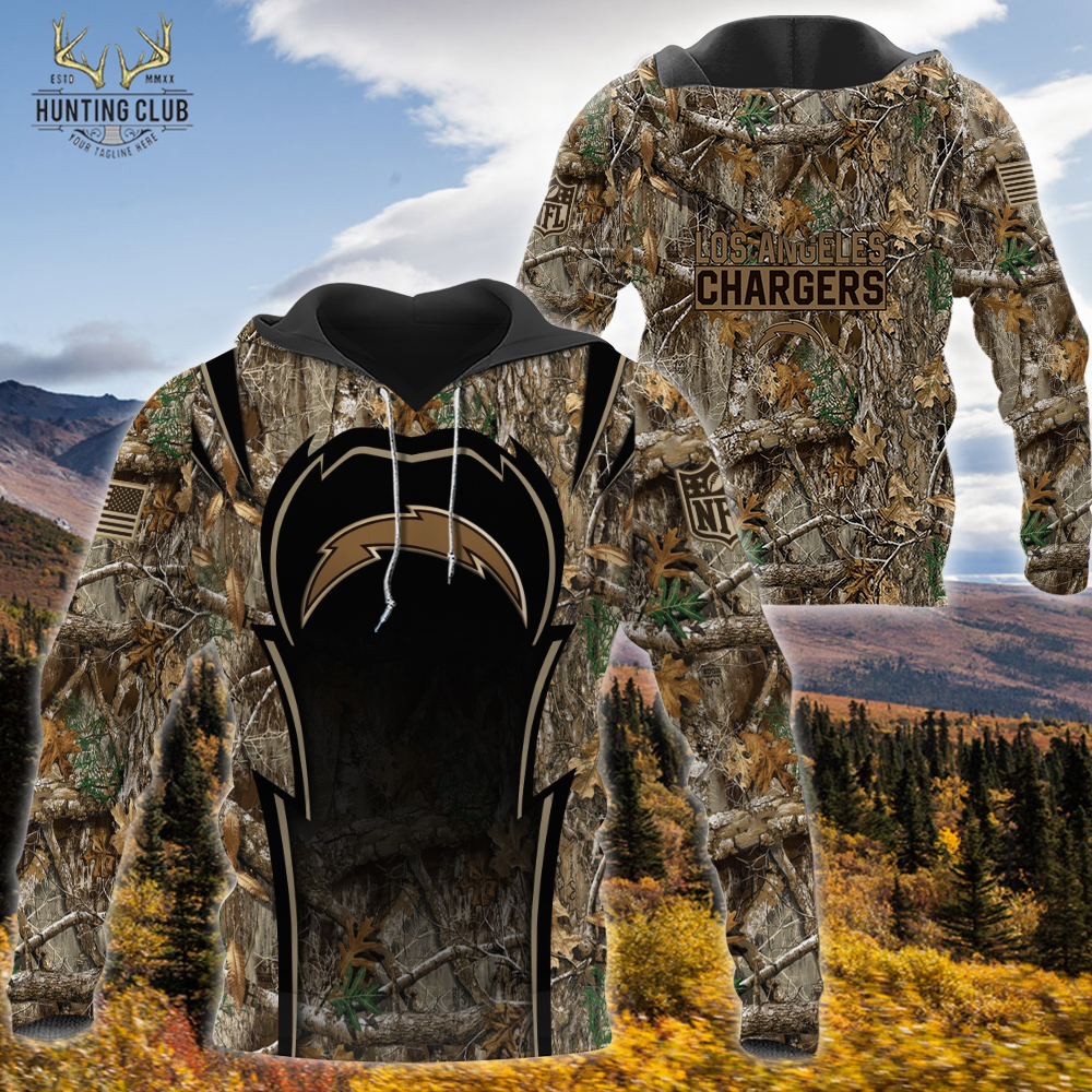NFL Hunting Realtree Camo-Los Angeles Chargers Hoodie