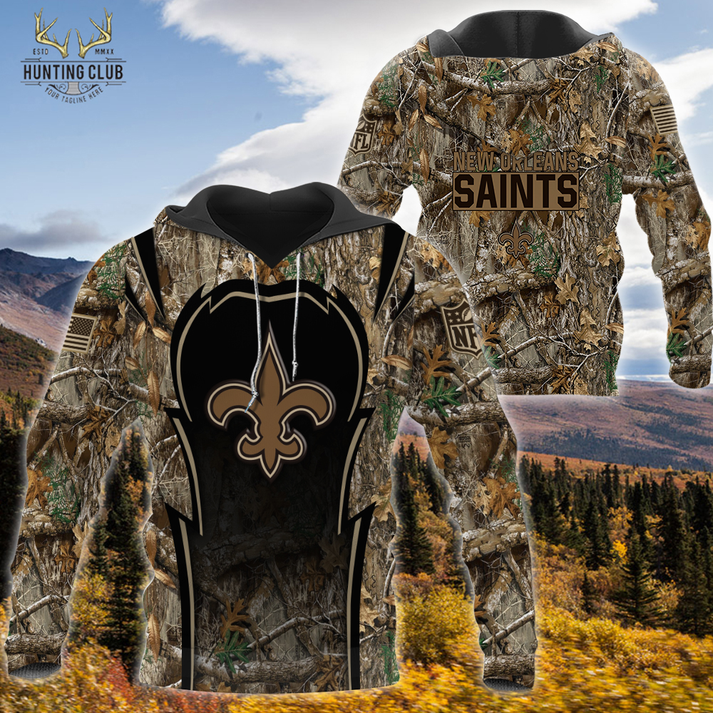 NFL Hunting Realtree Camo-New Orleans Saints Hoodie
