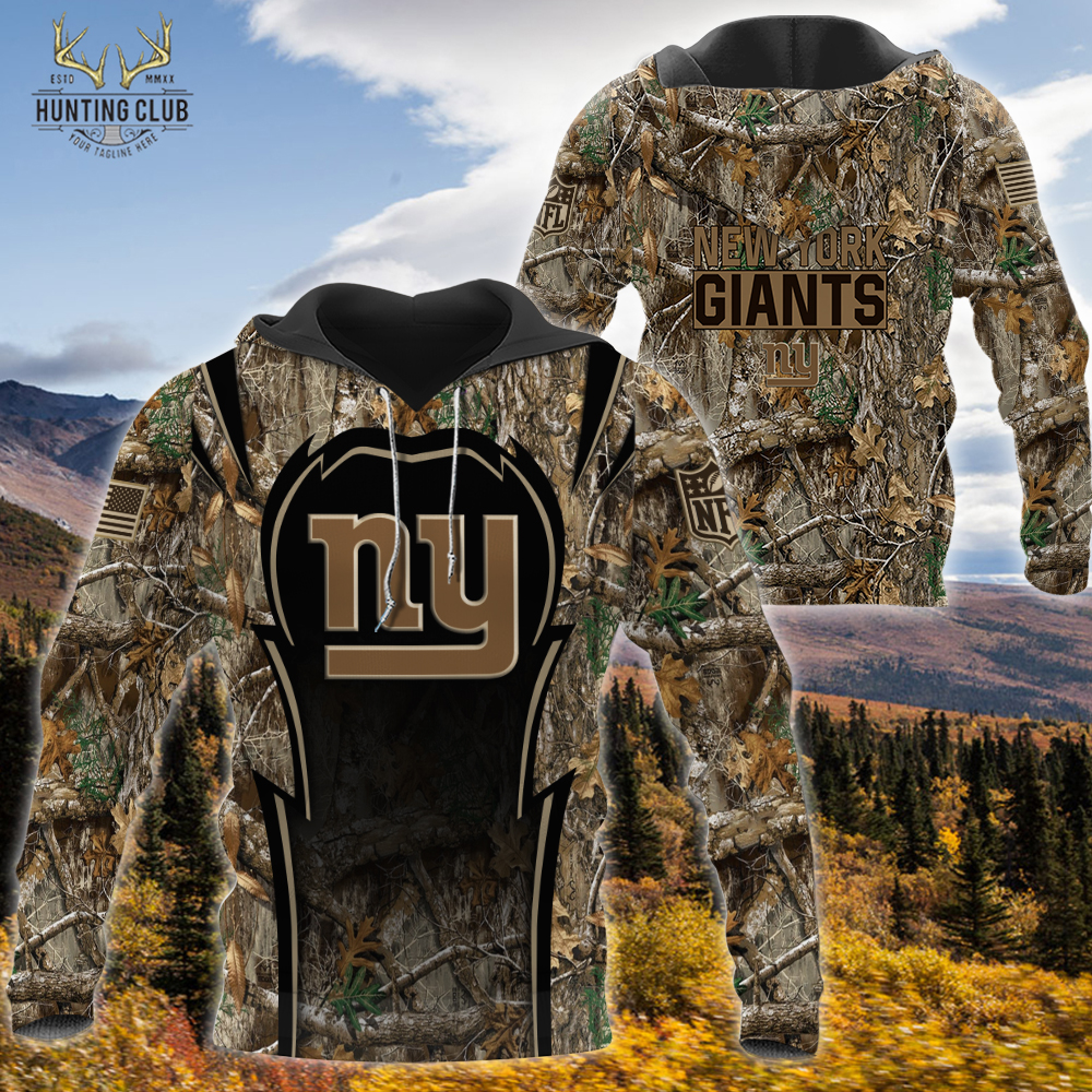 NFL Hunting Realtree Camo-New York Giants Hoodie
