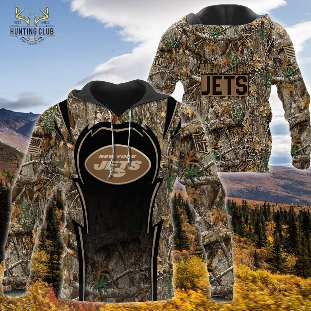 NFL Hunting Realtree Camo-New York Jets Hoodie