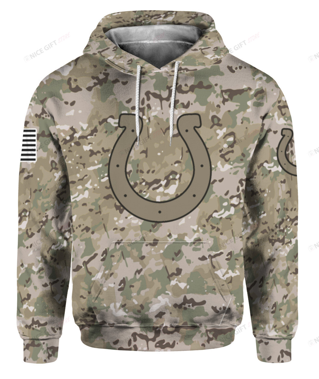 NFL Indianapolis Colts Camouflage 3D Hoodie Gift For Fans