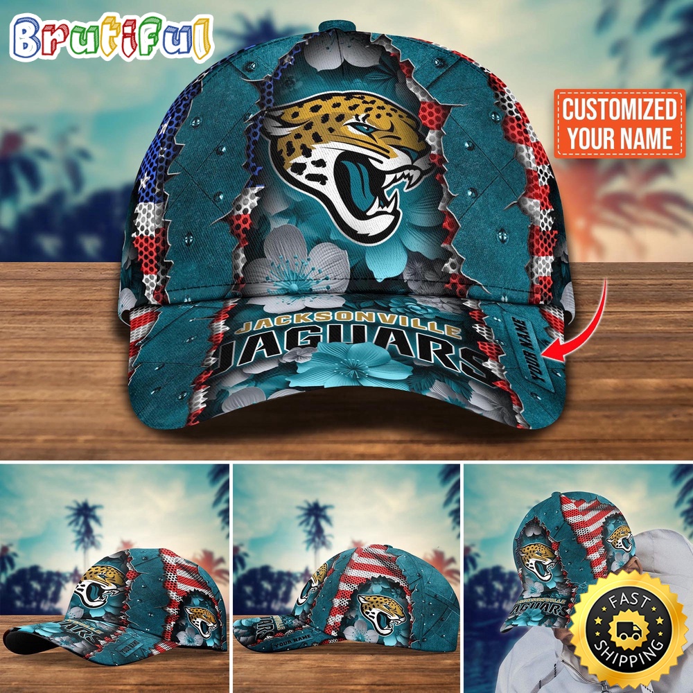 NFL Jacksonville Jaguars Baseball Cap Custom Name Football Cap For Fans