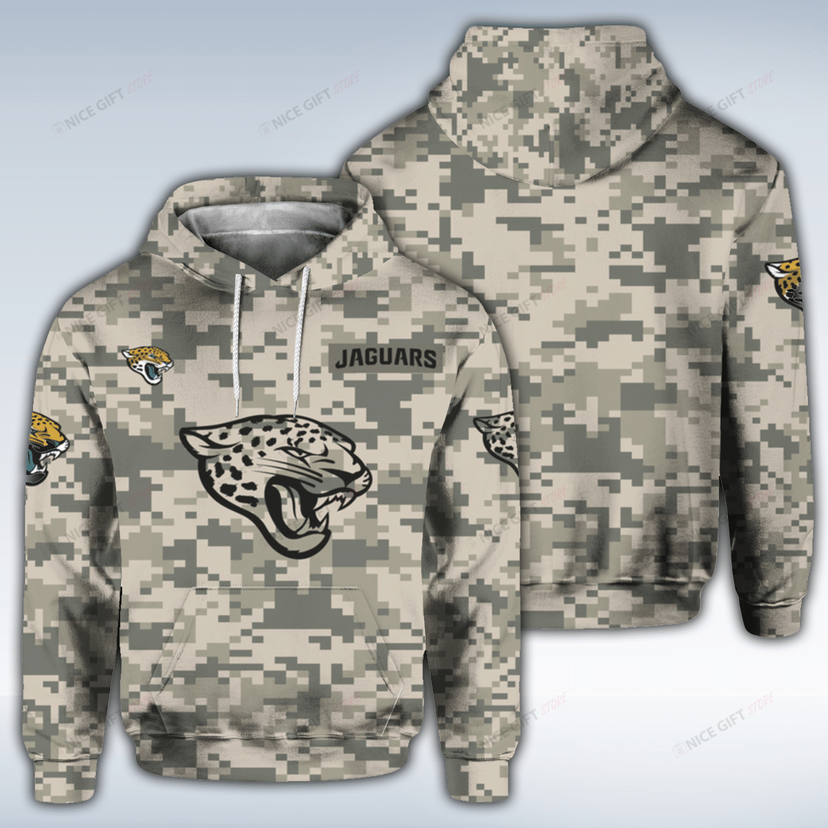 NFL Jacksonville Jaguars Camouflage 3D Hoodie Gift For Fans