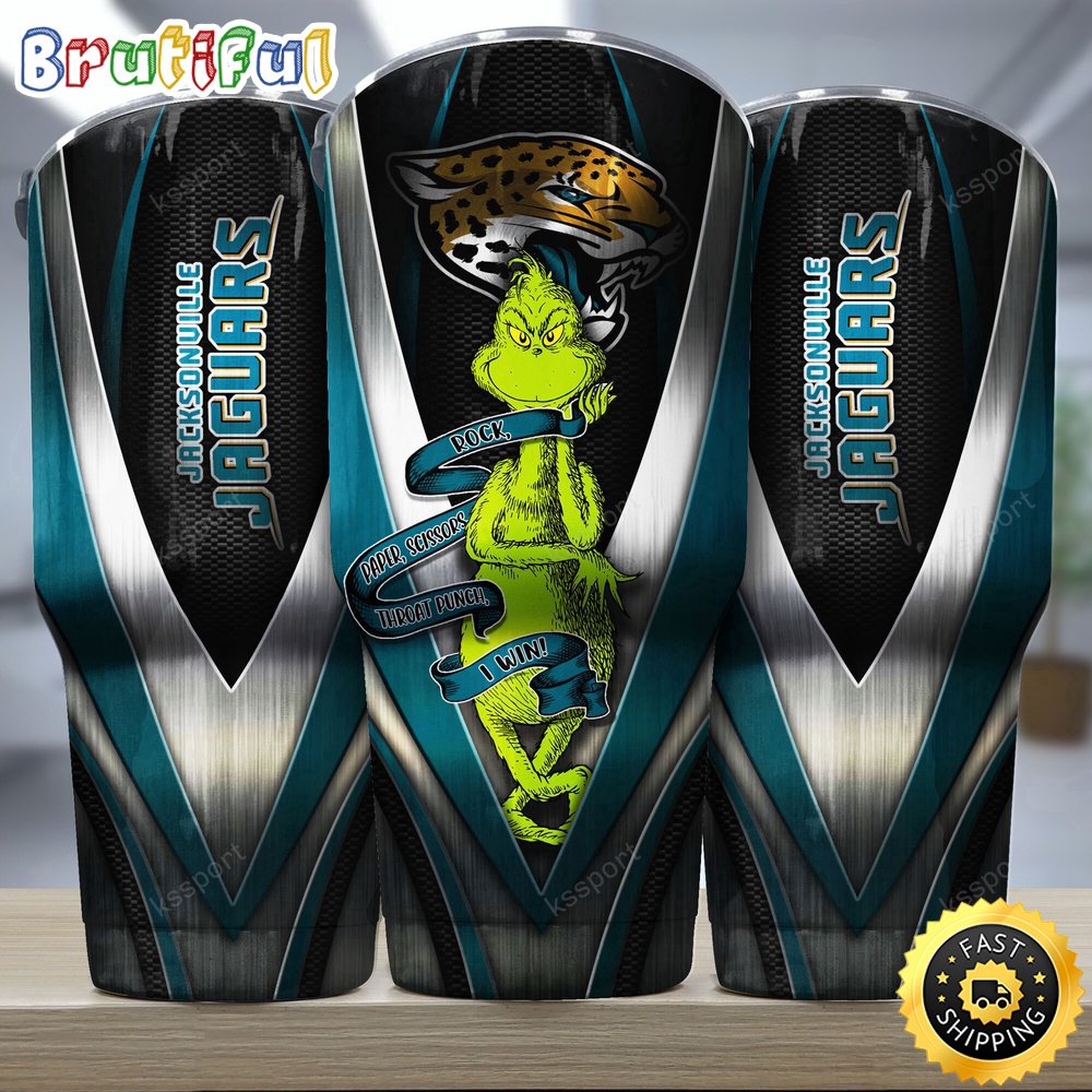 NFL Jacksonville Jaguars Tumbler Grinch Nfl Tumbler Rock Paper Scissors Steel 2024 Trending