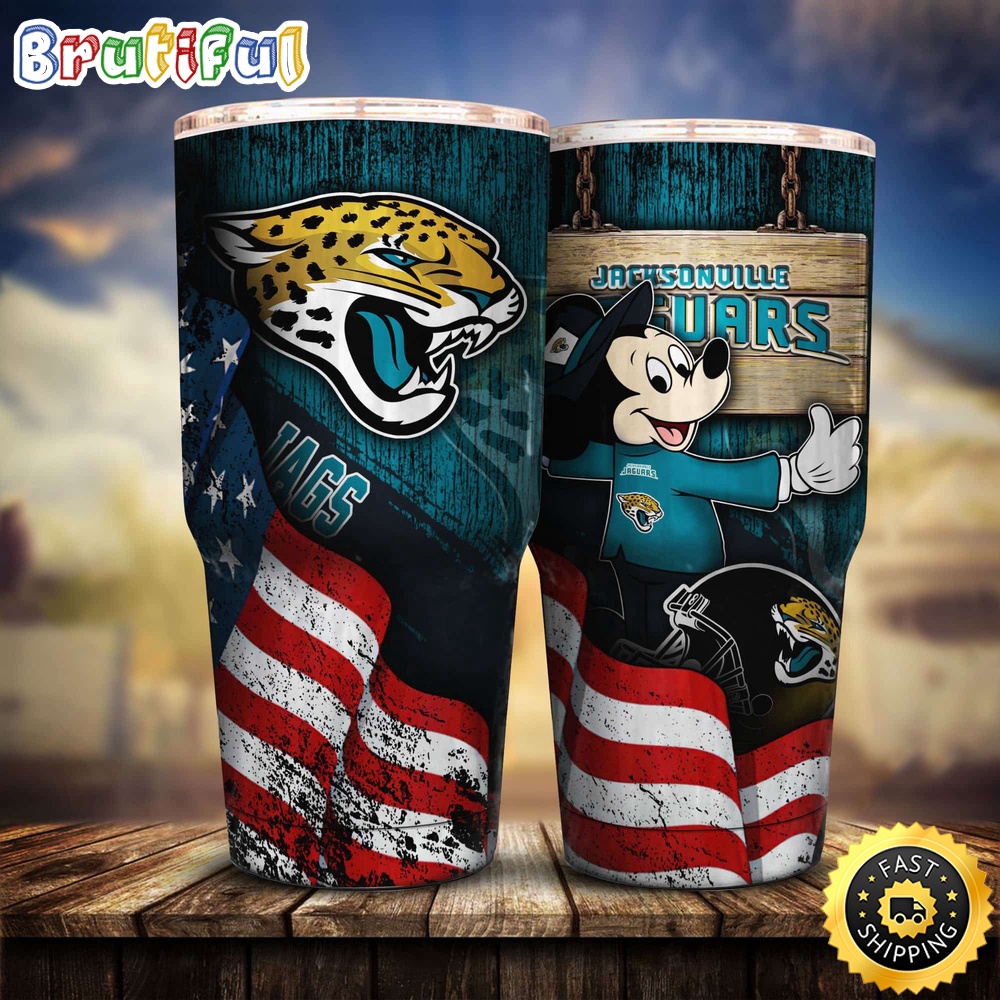 NFL Jacksonville Jaguars Tumbler Mickey Mouse Tumbler For Fans