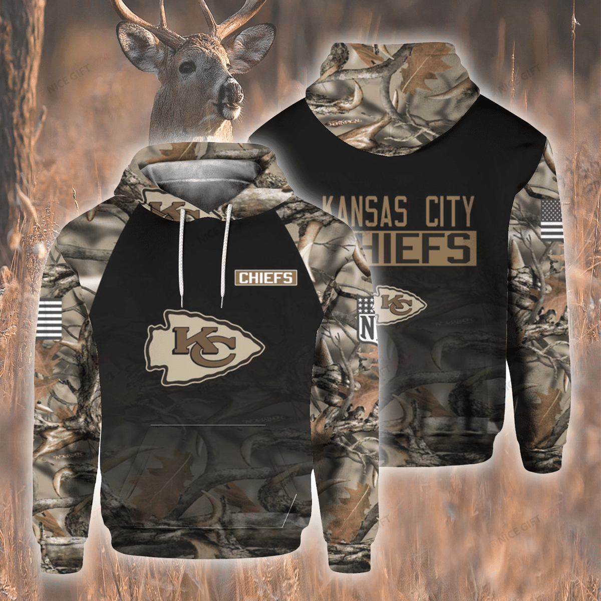 NFL Kansas City Chiefs Hunting 3D Hoodie Gift For Fans