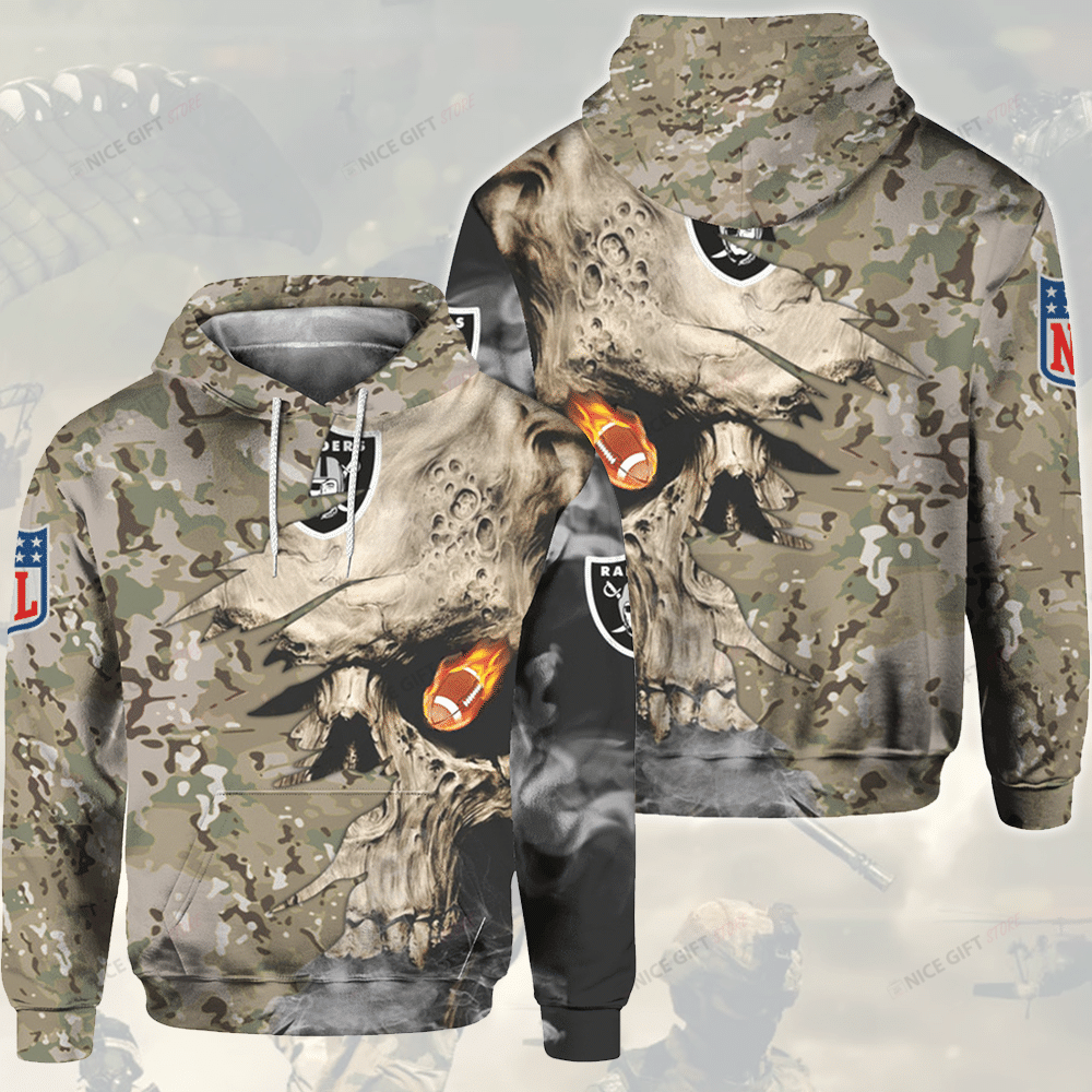 NFL Las Vegas Raiders Camouflage 3D Hoodie Gift For Fans