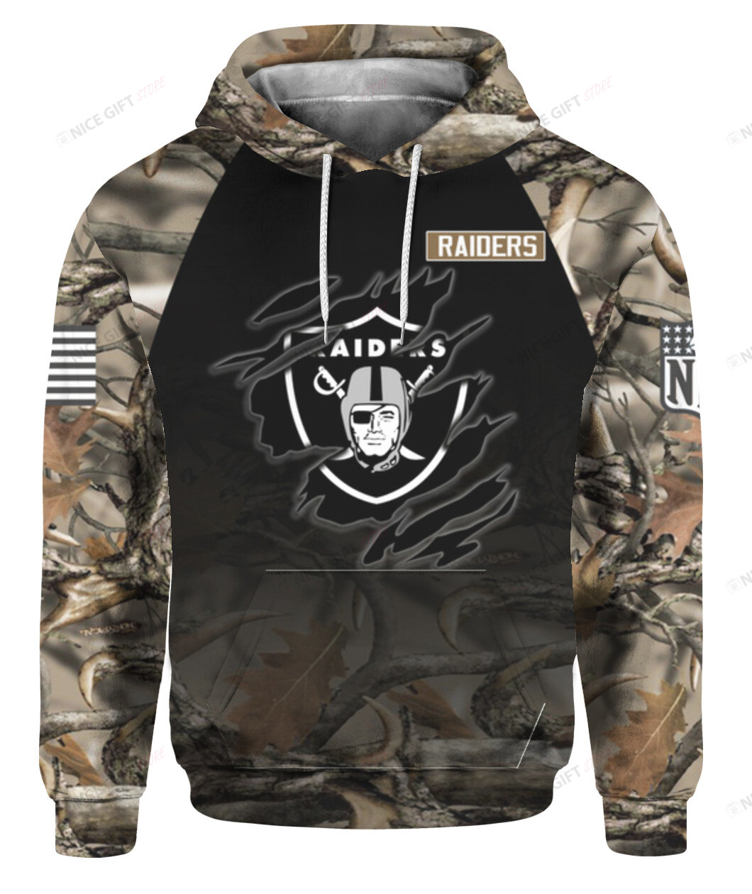 NFL Las Vegas Raiders Hunting 3D Hoodie Gift For Fans