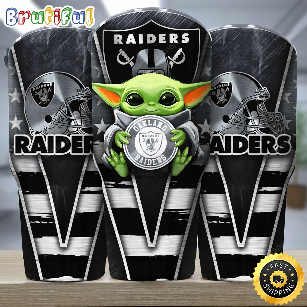 NFL Las Vegas Raiders Tumbler Baby Yoda Tumbler For This Season