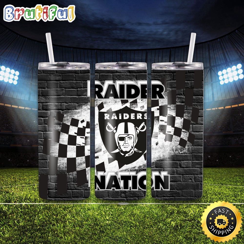 NFL Las Vegas Raiders Tumbler Logo And Team Skinny Tumbler