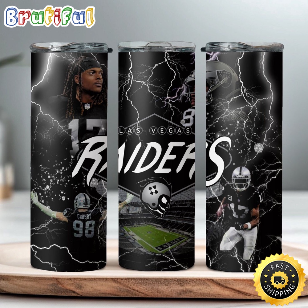 NFL Las Vegas Raiders Tumbler Skinny Sleek Travel Tumbler