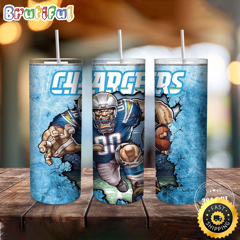 NFL Los Angeles Chargers Tumbler Mascot Skinny Tumbler