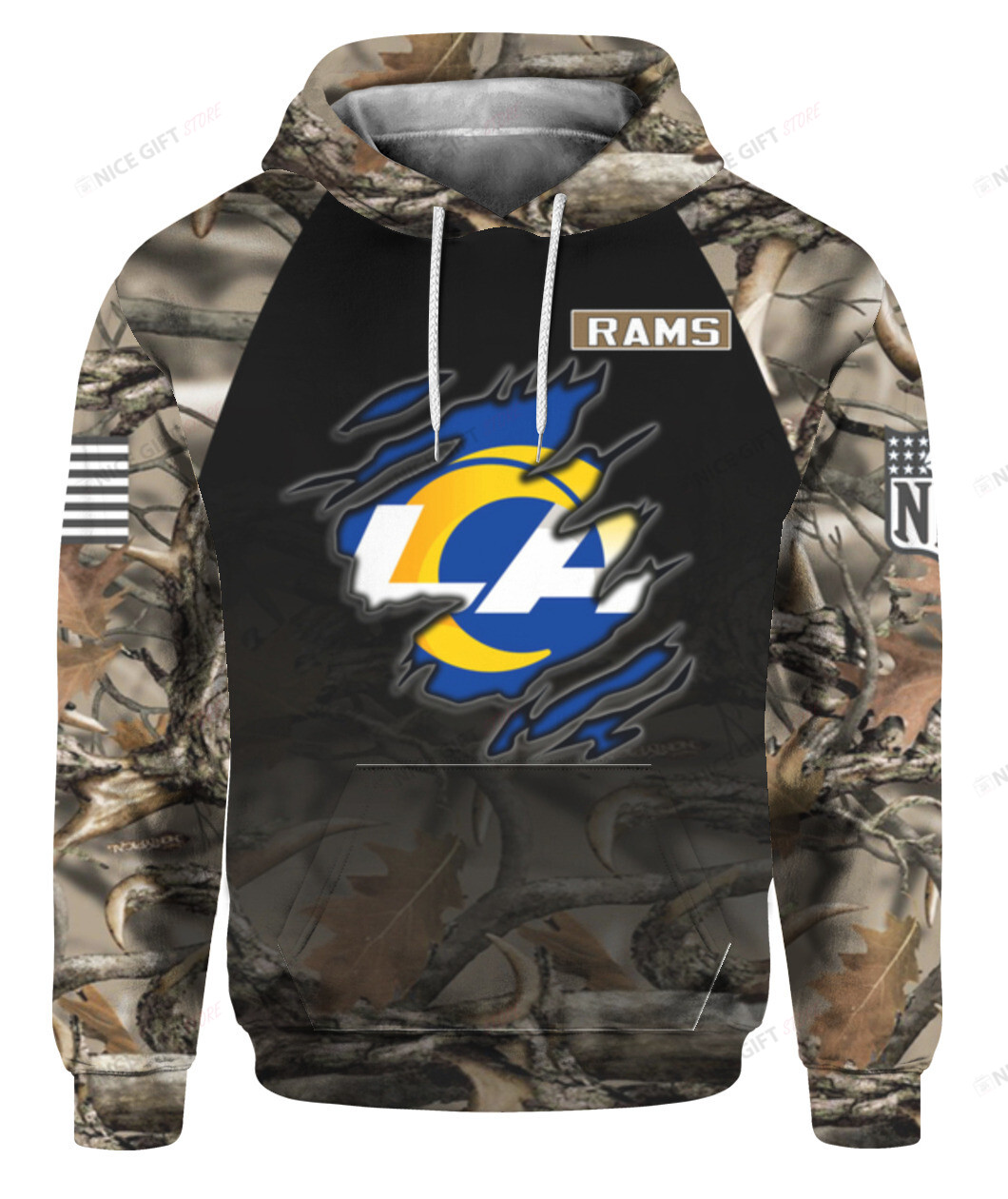NFL Los Angeles Rams Hunting 3D Hoodie Gift For Fans