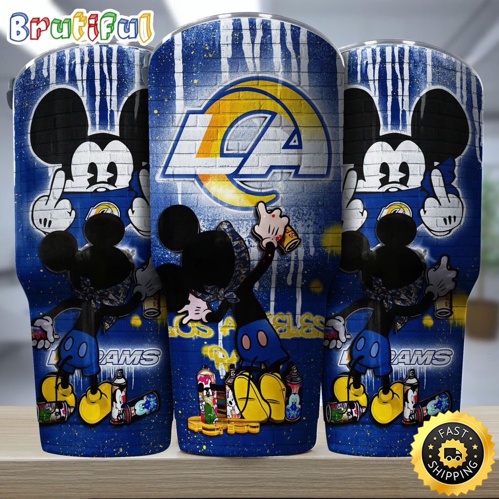 NFL Los Angeles Rams Tumbler Nfl Tumbler Mickey Graffiti For Sports Fan