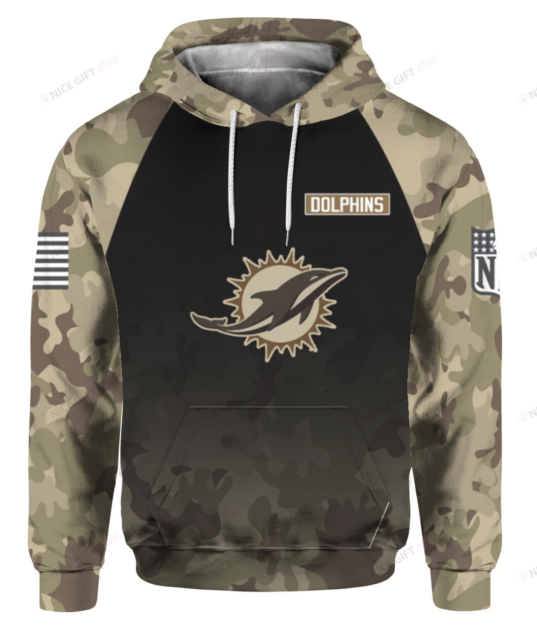 NFL Miami Dolphins Camouflage 3D Hoodie Gift For Fans