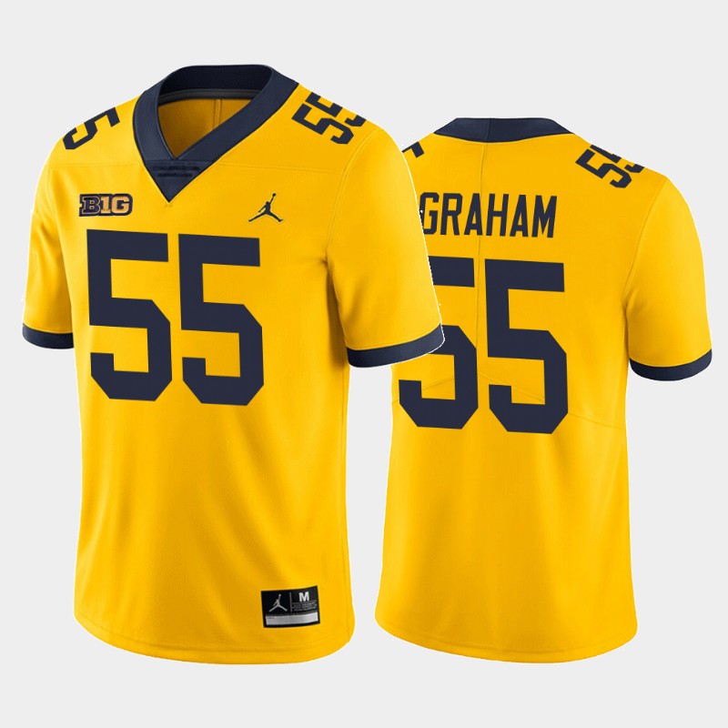 NFL Michigan Wolverines Brandon Graham Yellow Alternate History Player Jersey