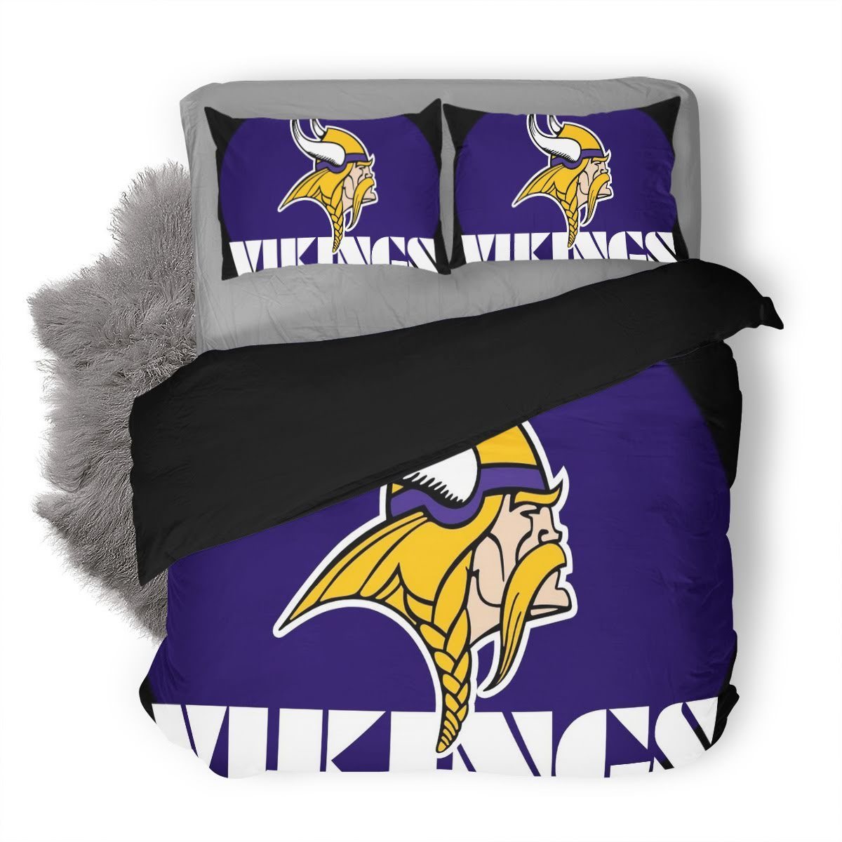 Nfl Minnesota Vikings 3D Customized Duvet Cover Bedding Set