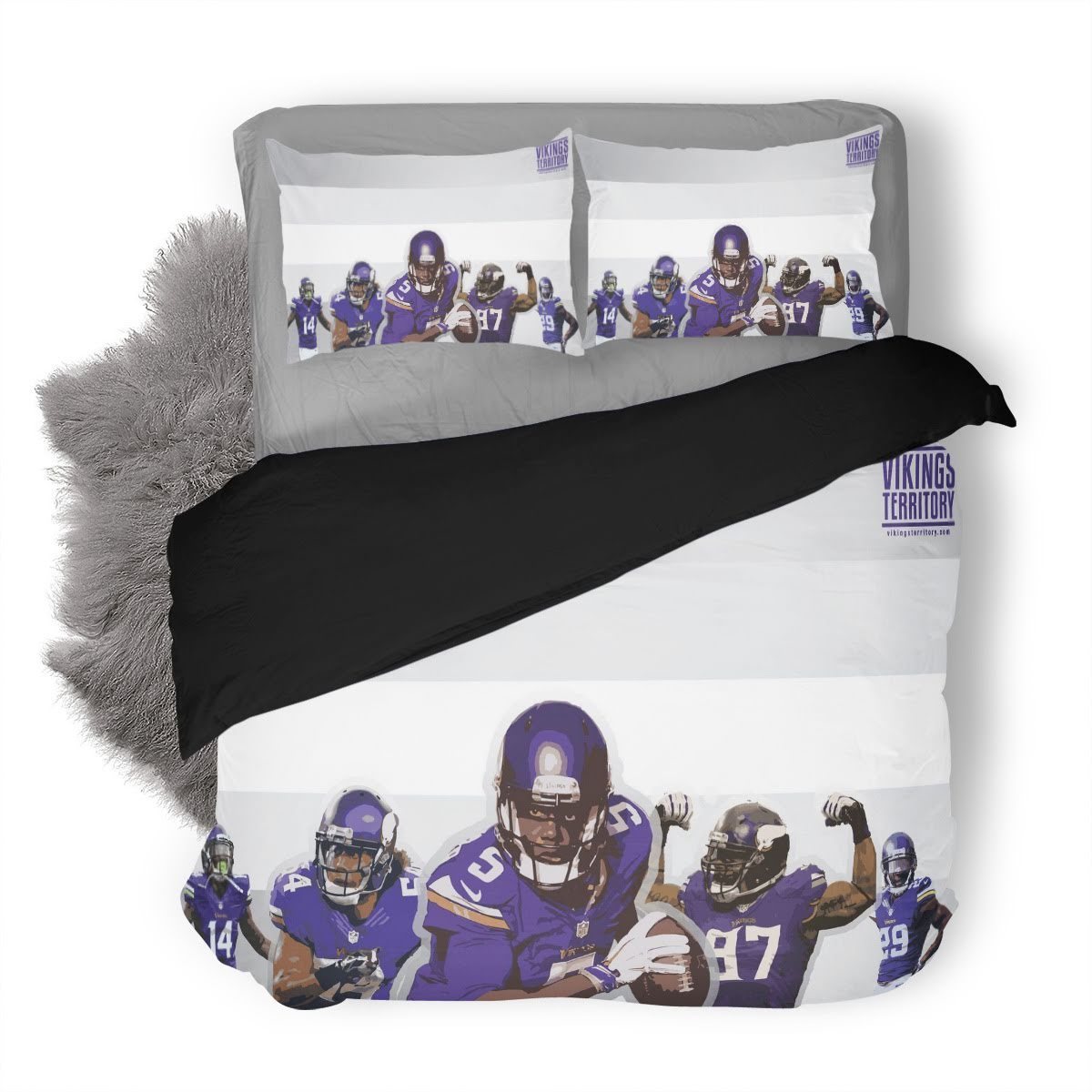 Nfl Minnesota Vikings 3D Customized Duvet Cover Bedding Set
