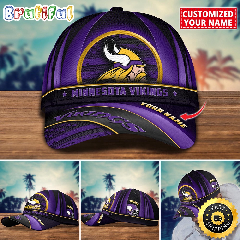 NFL Minnesota Vikings Baseball Cap Custom Football Cap For Fans