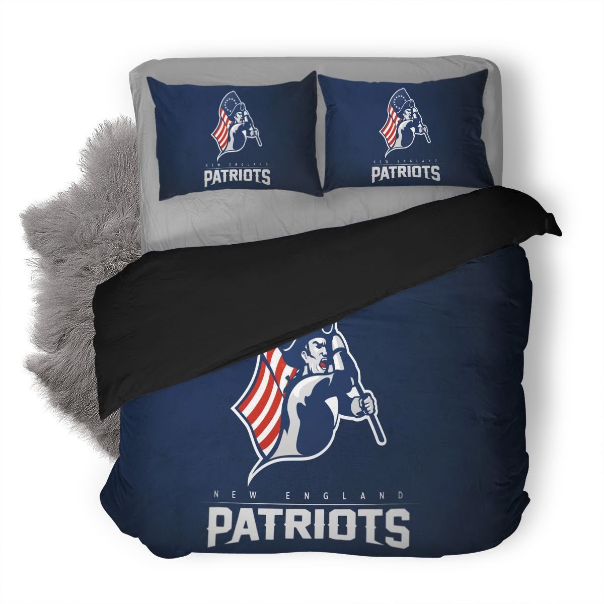 Nfl New England Patriots 3D Customized Duvet Cover Bedding Set