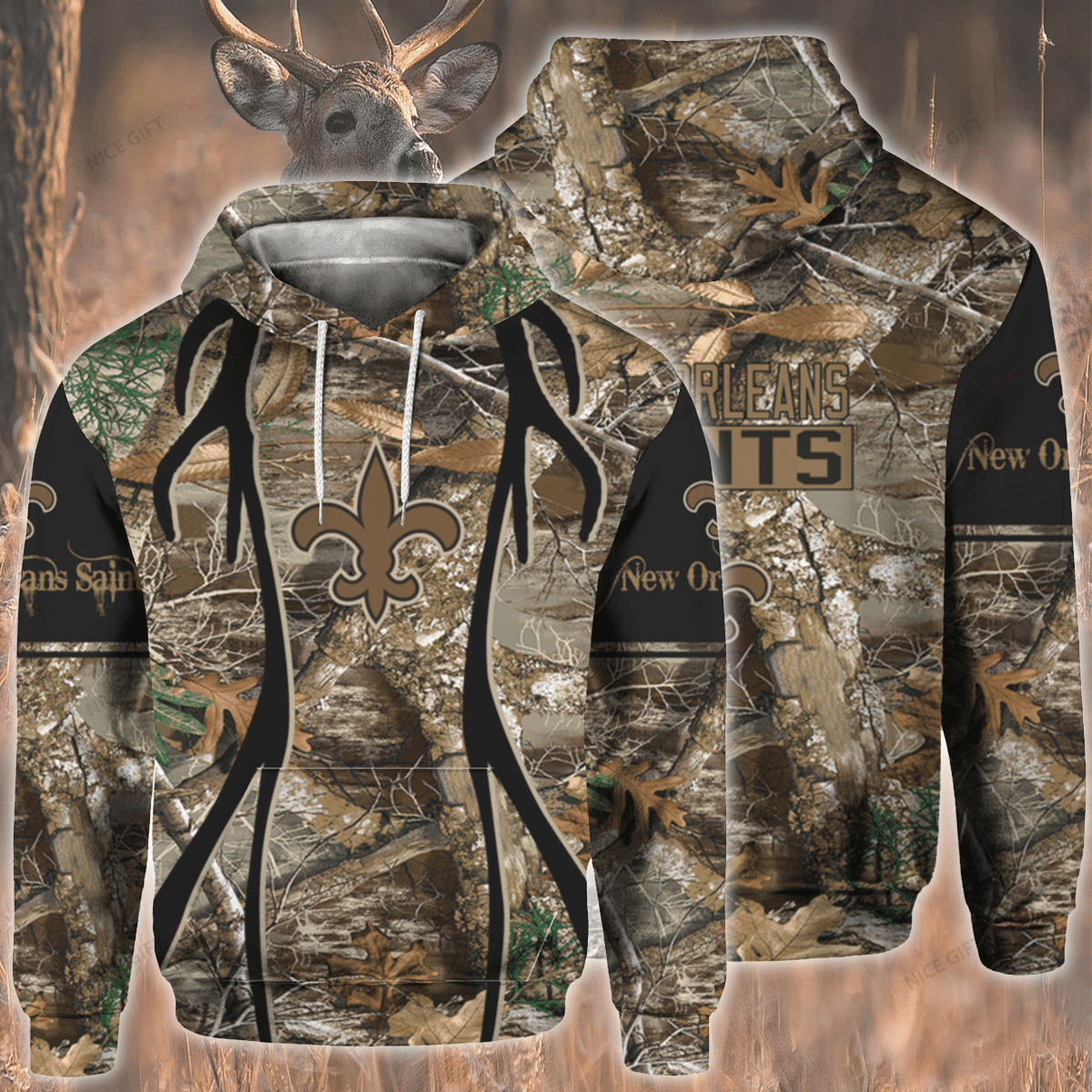 NFL New Orleans Saints Hunting 3D Hoodie Gift For Fans