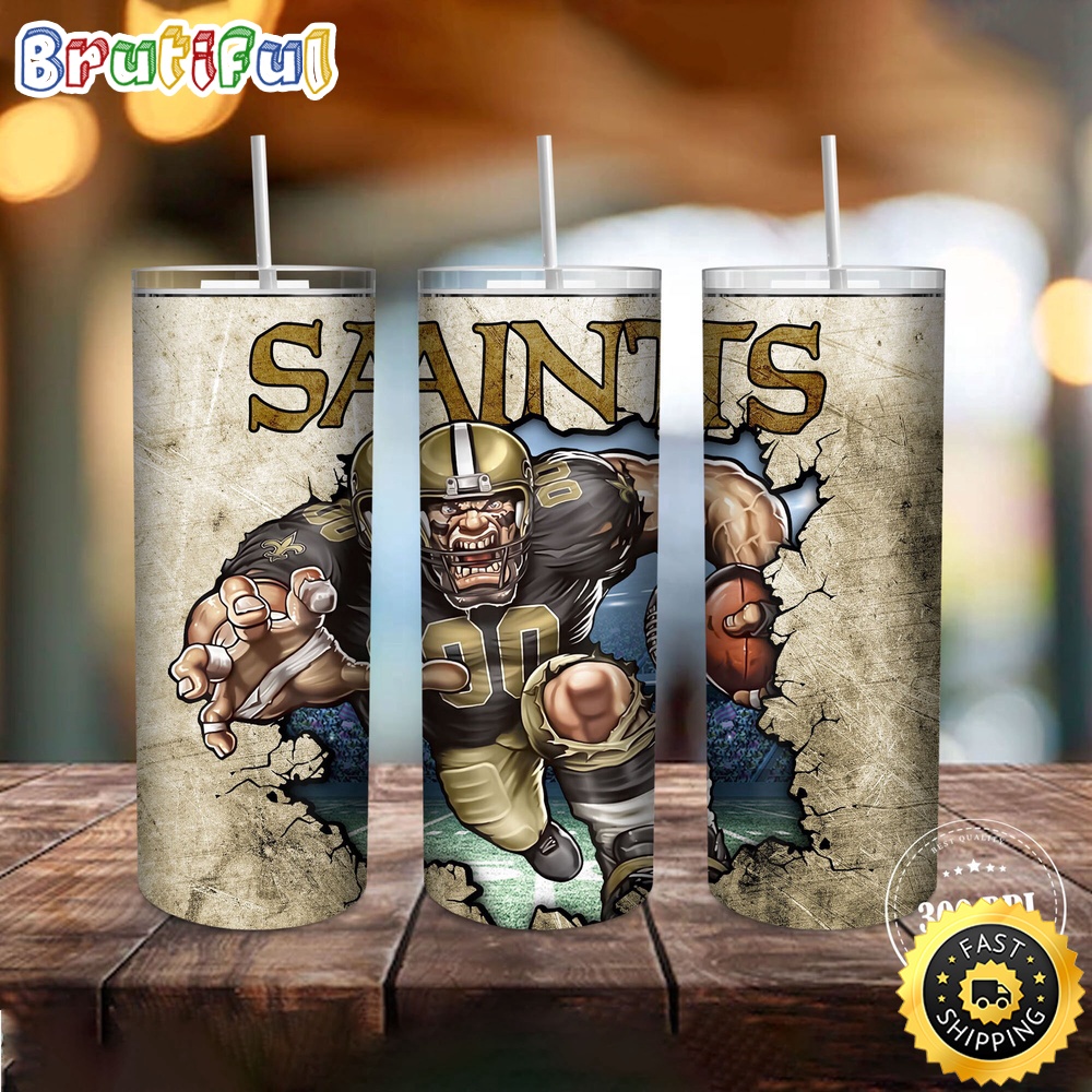 NFL New Orleans Saints Tumbler Mascot Skinny Tumbler