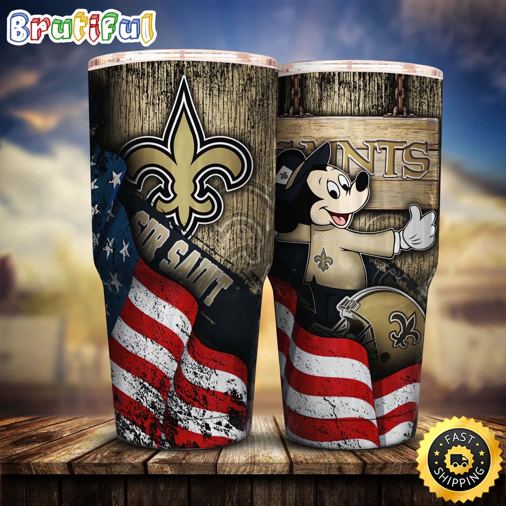 NFL New Orleans Saints Tumbler Mickey Mouse Tumbler For Fans