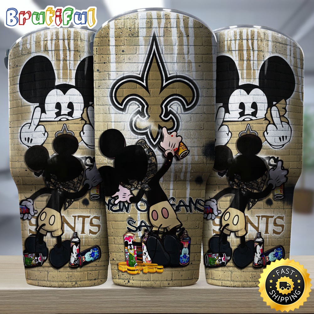 NFL New Orleans Saints Tumbler Nfl Tumbler Mickey Graffiti For Sports Fan