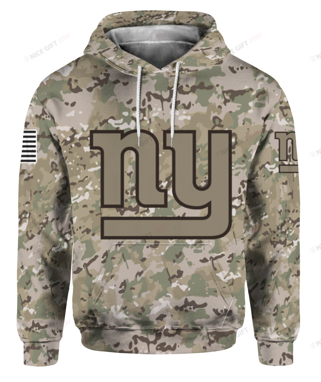 NFL New York Giants Camouflage 3D Hoodie Gift For Fans