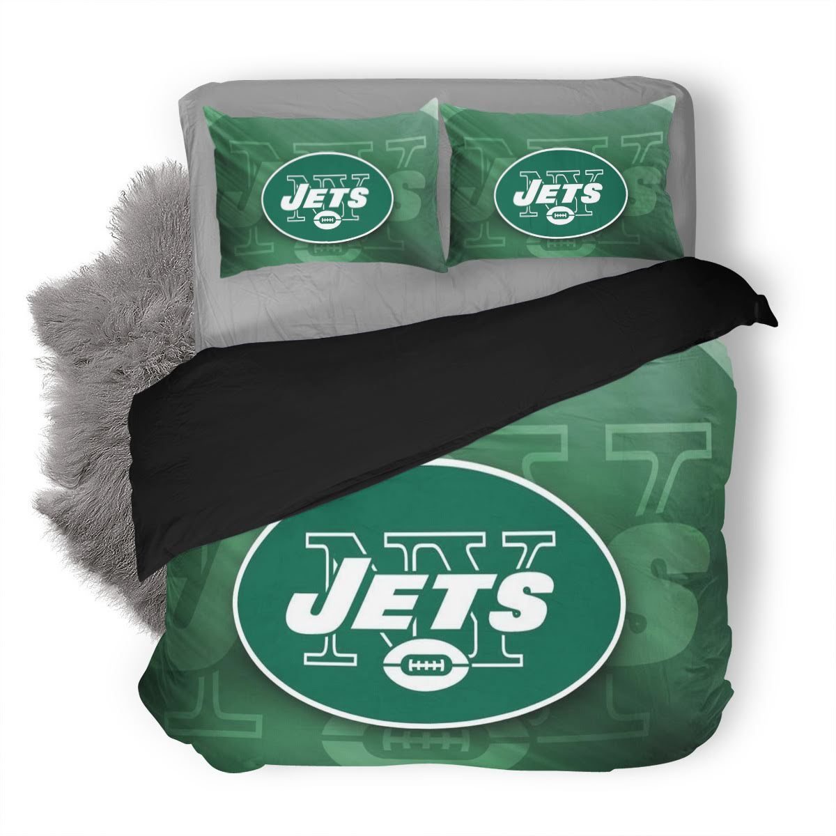 Nfl New York Jets 3D Duvet Cover Bedding Set