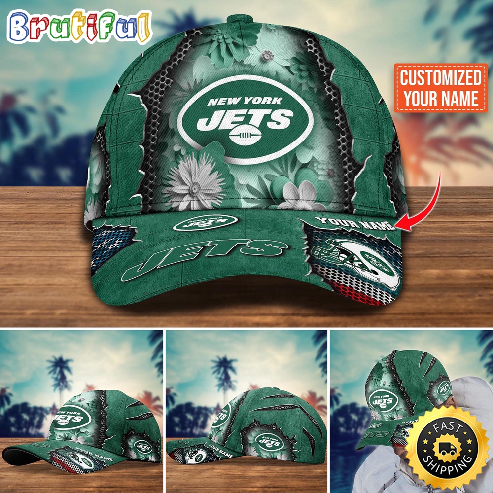 NFL New York Jets Baseball Cap Flag Flower Trending Custom Cap