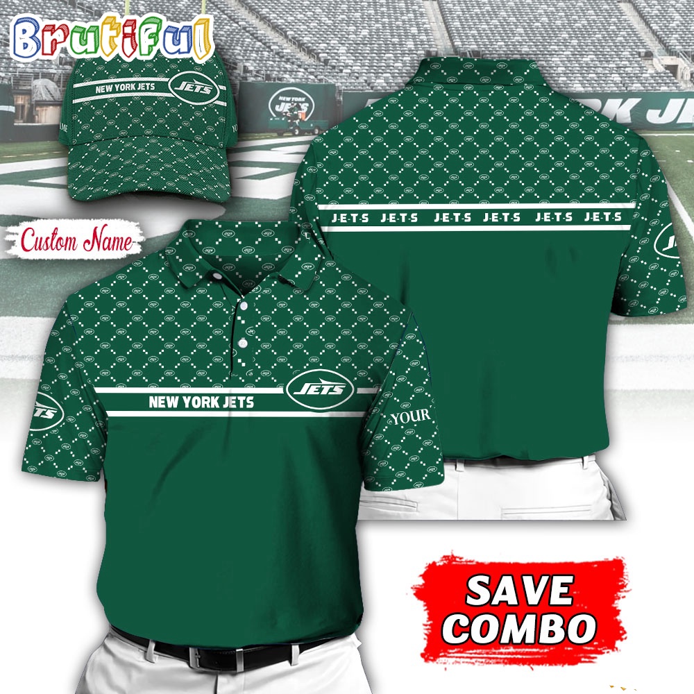 NFL New York Jets Polo Shirt, Custom Football Polo Shirt And Cap