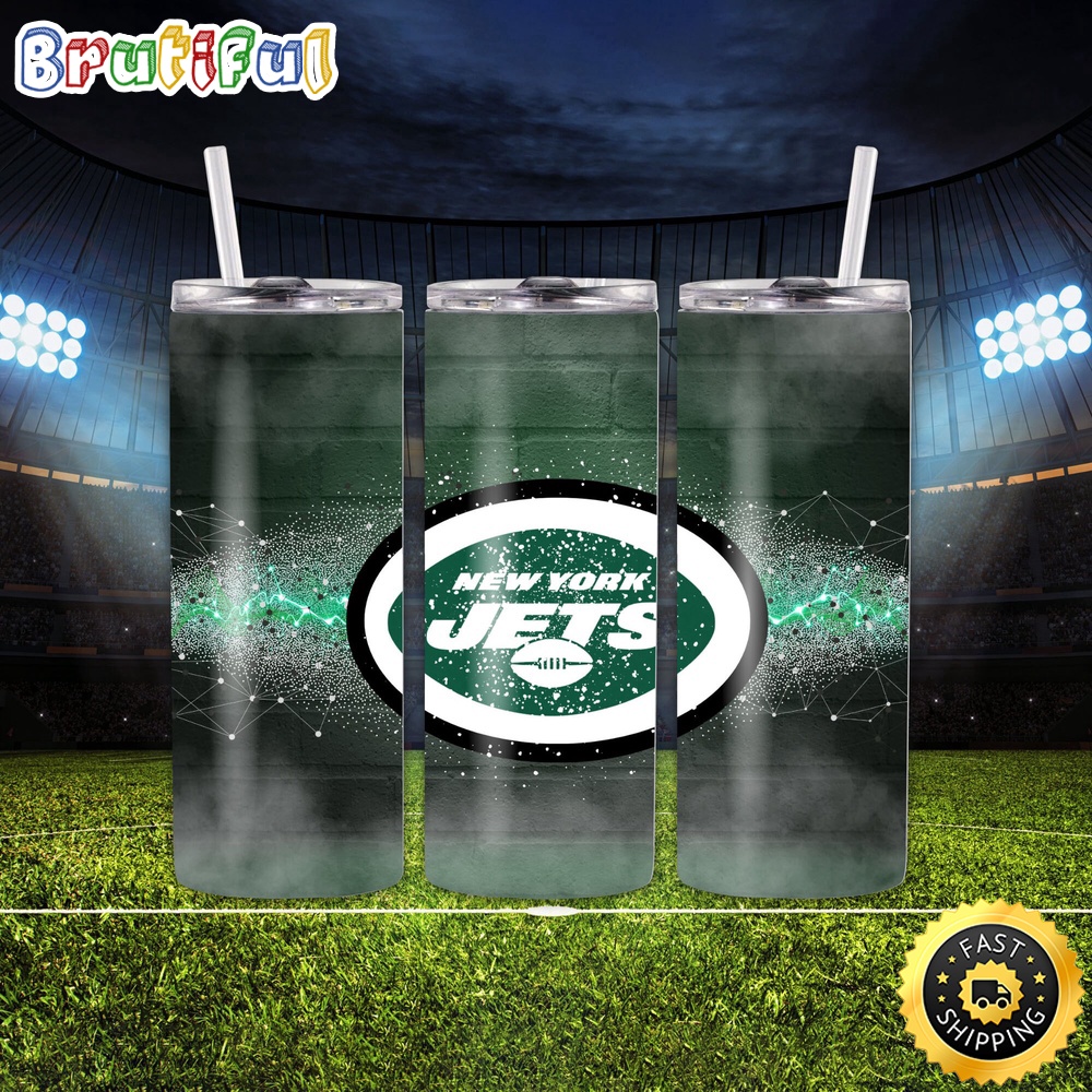 NFL New York Jets Tumbler Logo And Team Skinny Tumbler