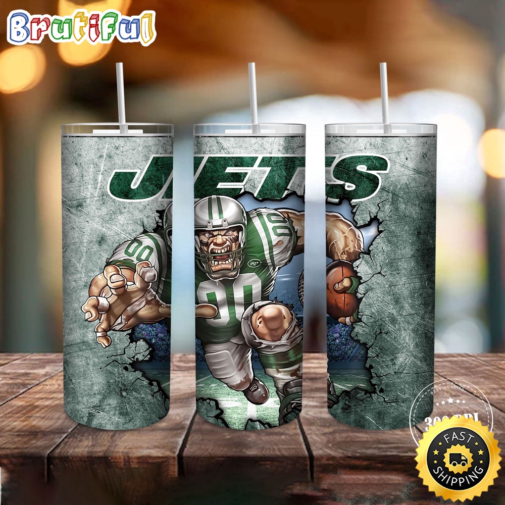 NFL New York Jets Tumbler Mascot Skinny Tumbler