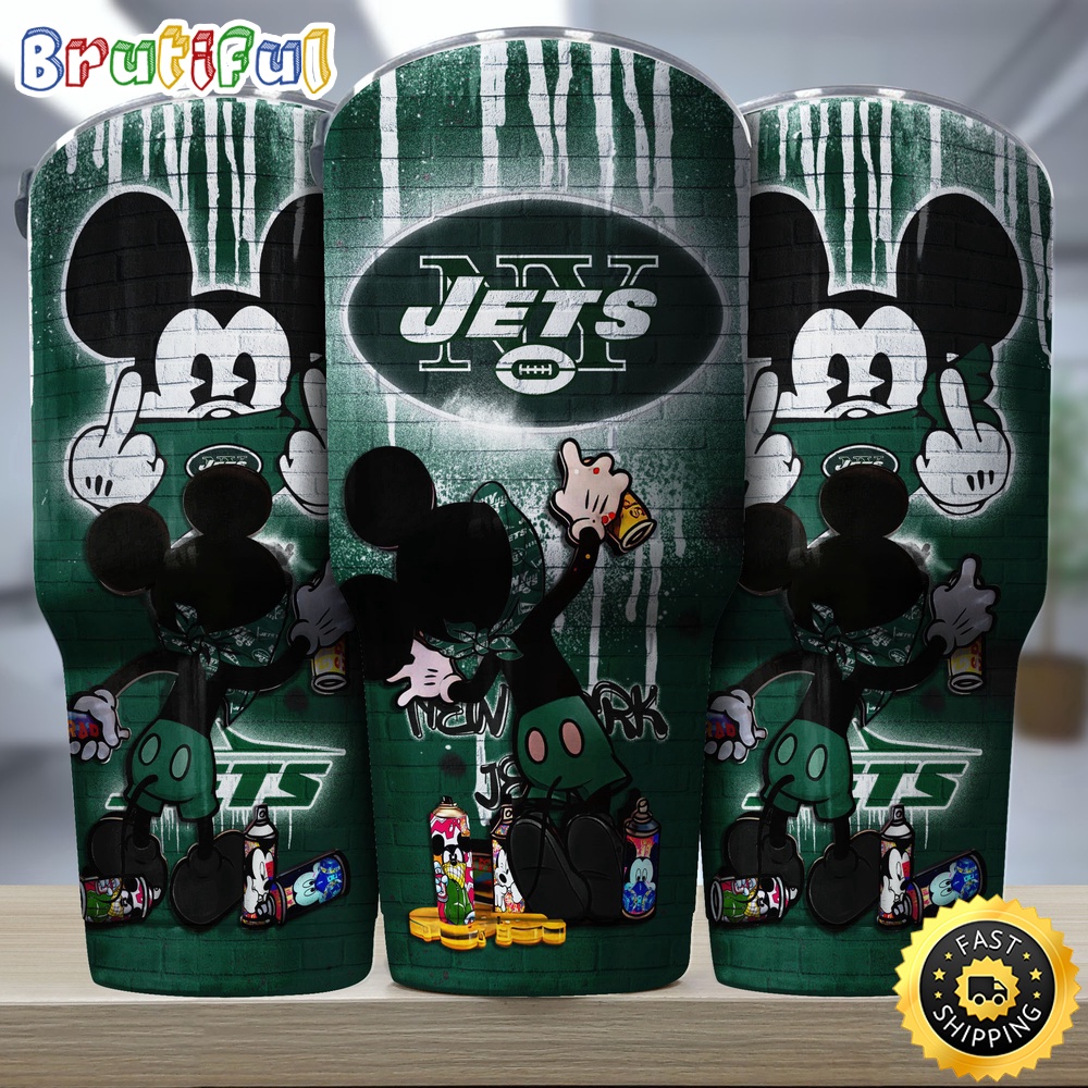 NFL New York Jets Tumbler Nfl Tumbler Mickey Graffiti For Sports Fan