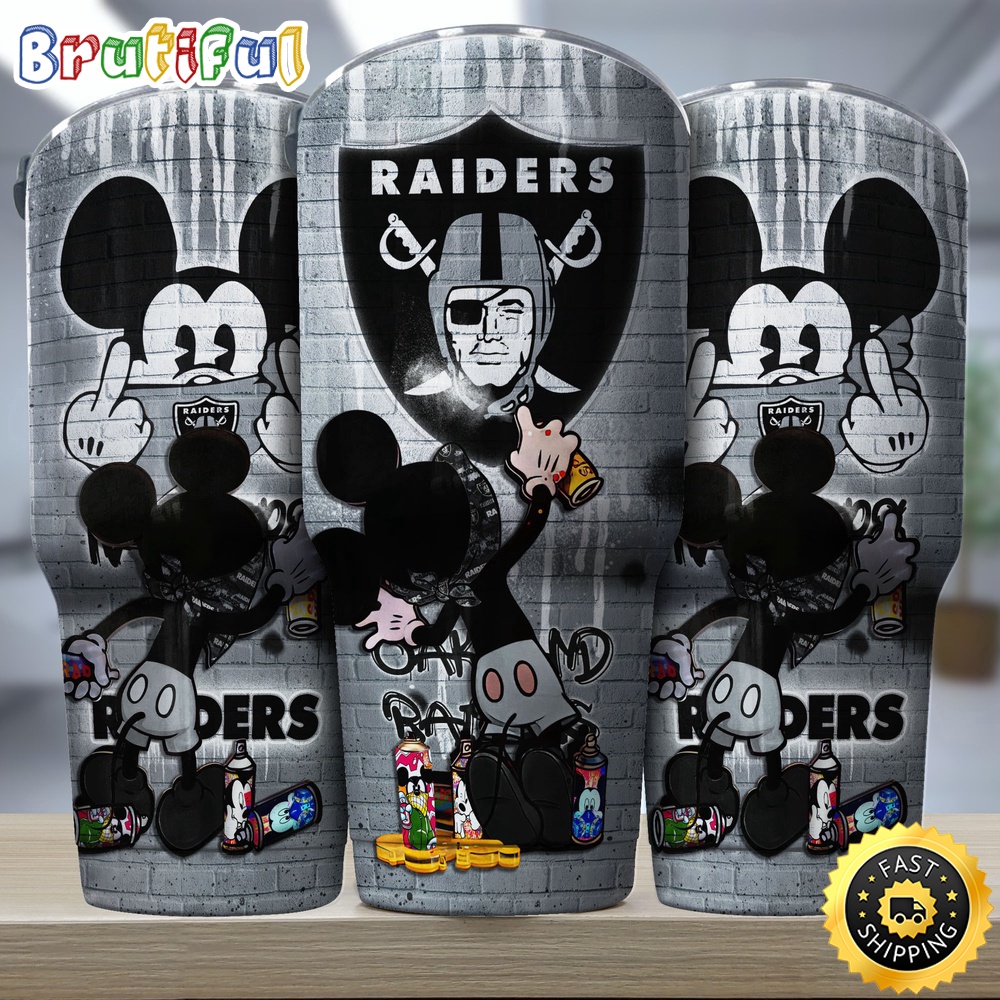 NFL Oakland Raiders Tumbler Nfl Tumbler Mickey Graffiti For Sports Fan