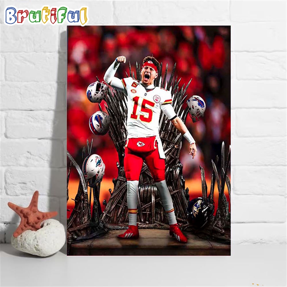 NFL Patrick Mahomes And The Chiefs Are Kings Of The AFC Once Again Poster Canvas