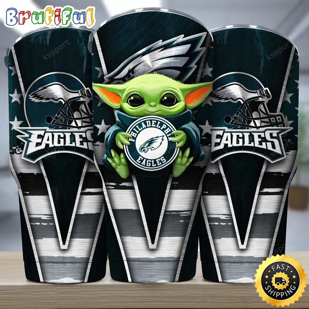 NFL Philadelphia Eagles Tumbler Baby Yoda Tumbler For This Season