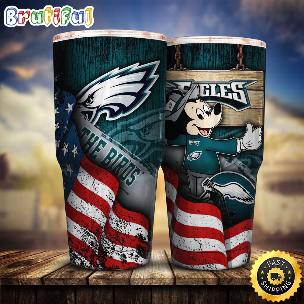 NFL Philadelphia Eagles Tumbler Mickey Mouse Tumbler For Fans