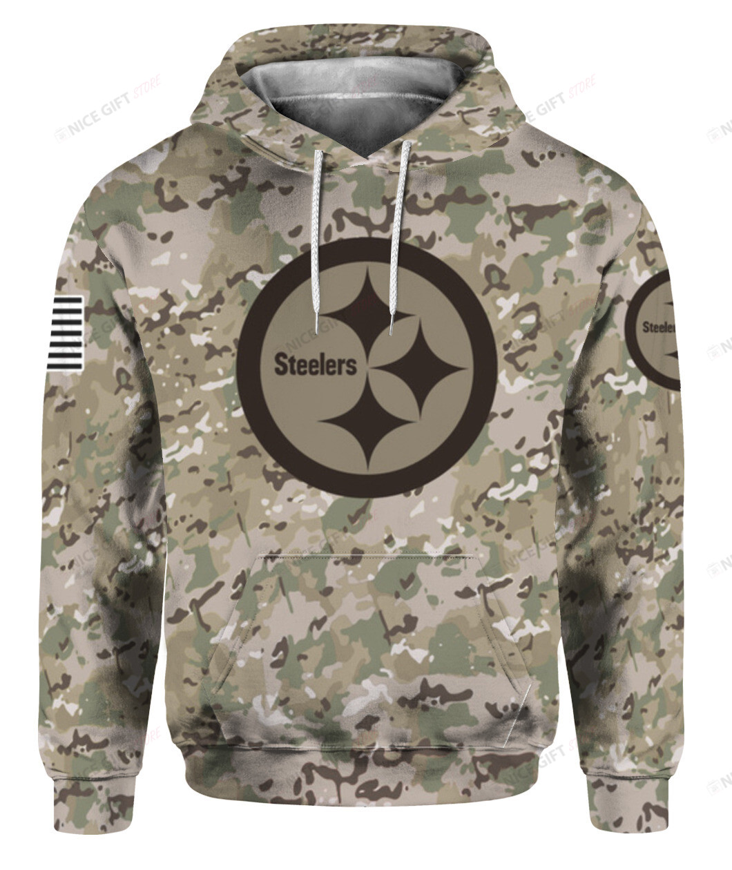 NFL Pittsburgh Steelers Camouflage 3D Hoodie Gift For Fans