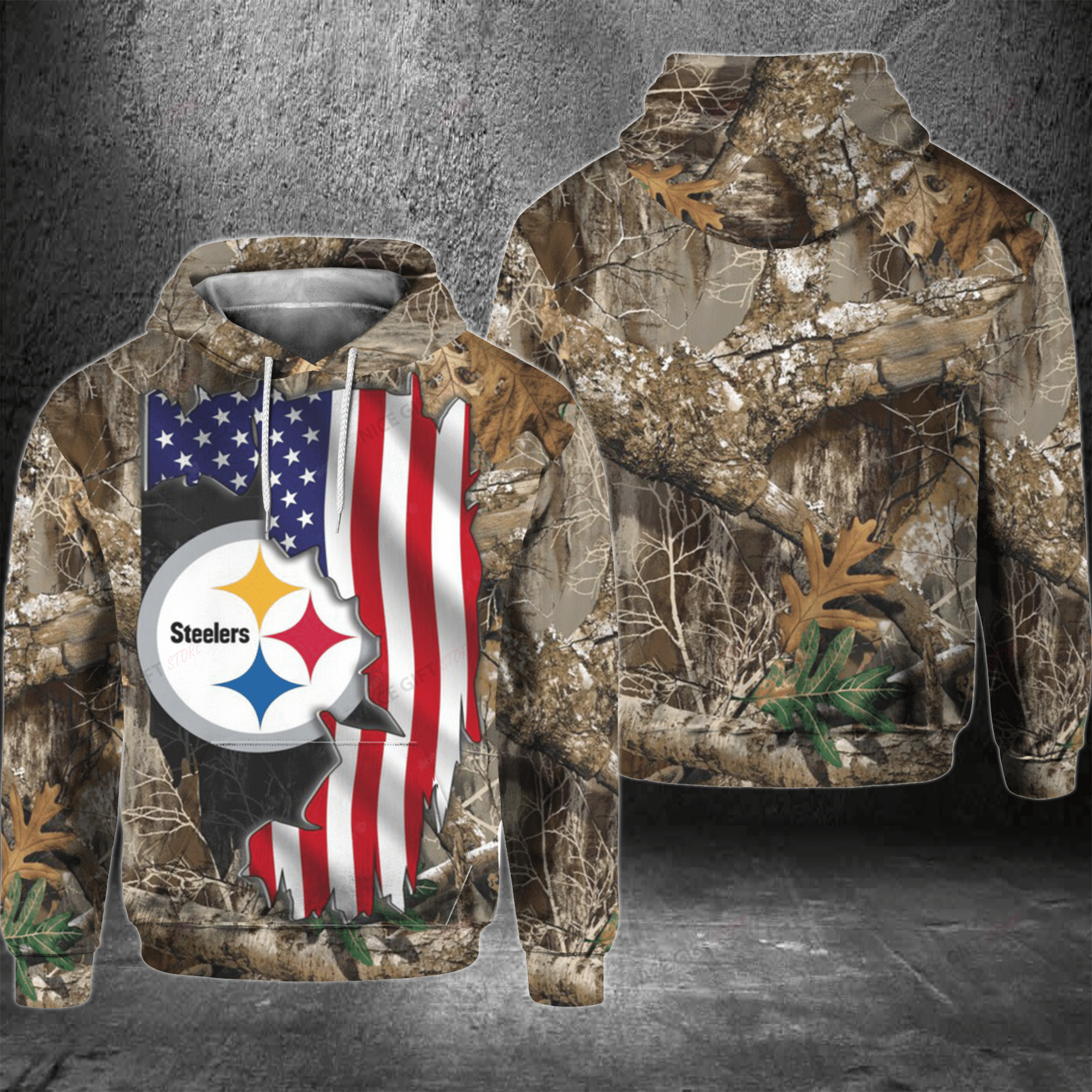 NFL Pittsburgh Steelers Hunting 3D Hoodie Gift For Fans Nicegift