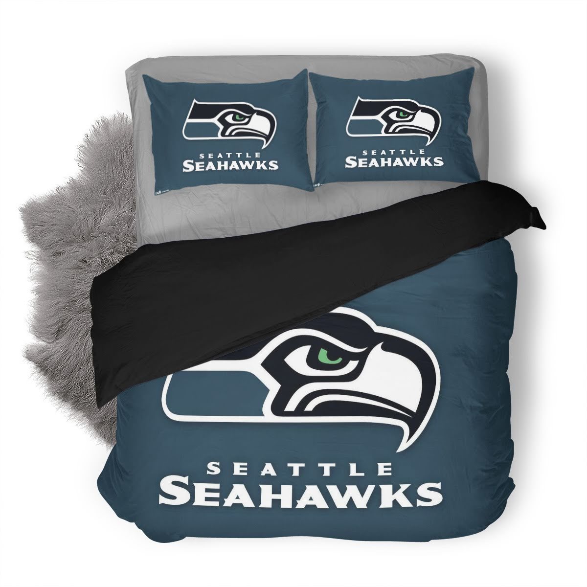 Nfl Seattle Seahawks 3D Customized Duvet Cover Bedding Set