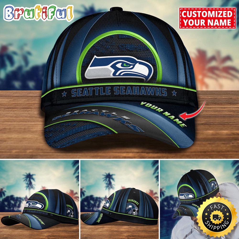 NFL Seattle Seahawks Baseball Cap Custom Football Cap For Fans