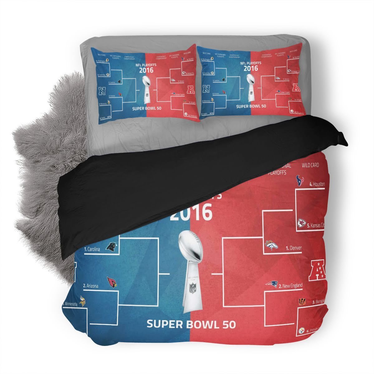 Nfl Super Bowl 3D Customized Duvet Cover Bedding Set