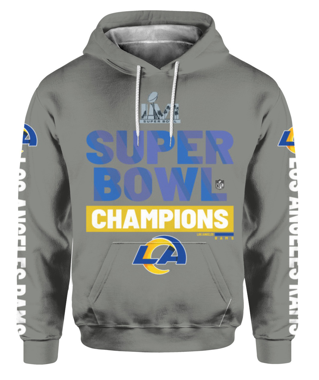 NFL Super Bowl Champions Los Angeles Rams 3D Hoodie Gift For Fans