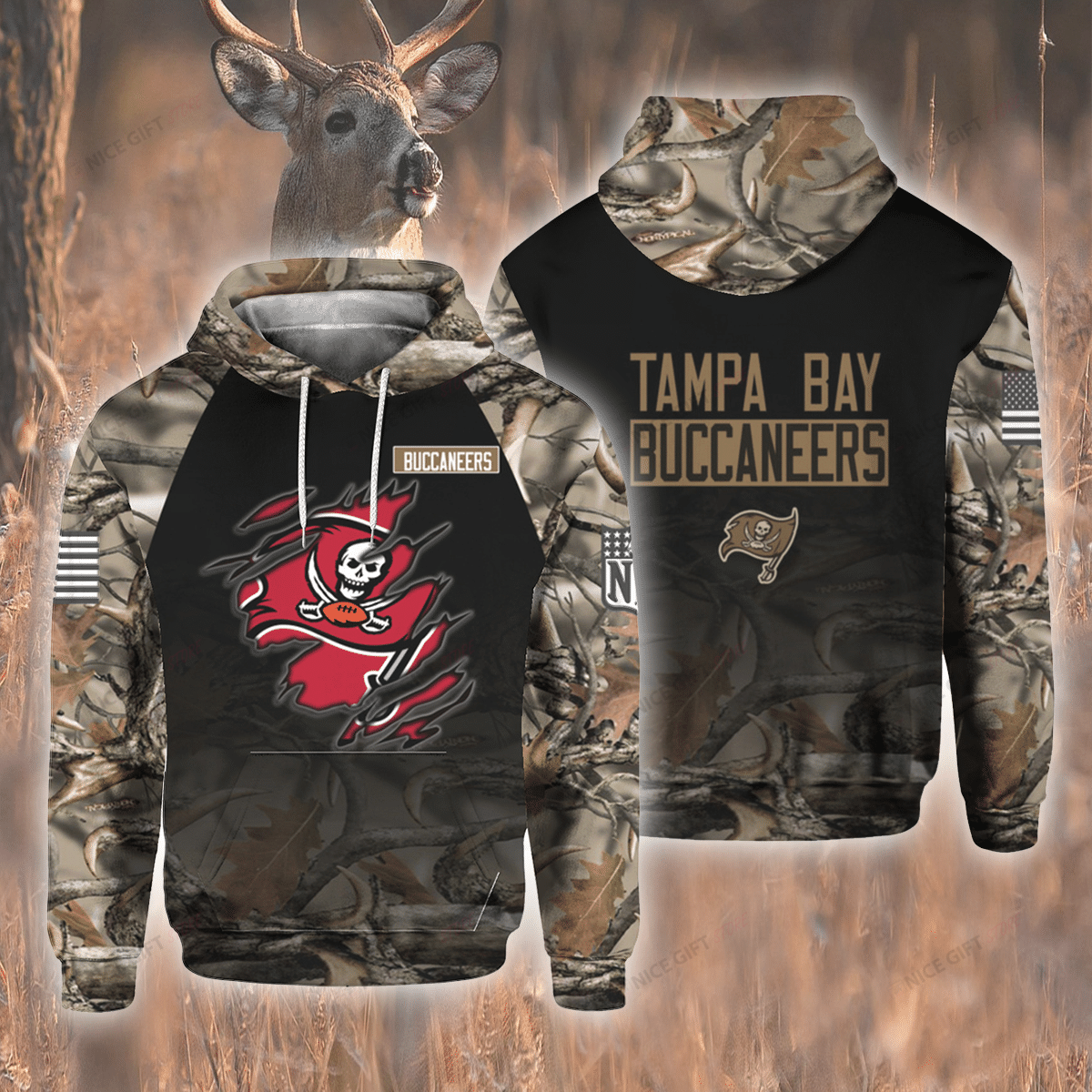 NFL Tampa Bay Buccaneers Hunting 3D Hoodie Gift For Fans