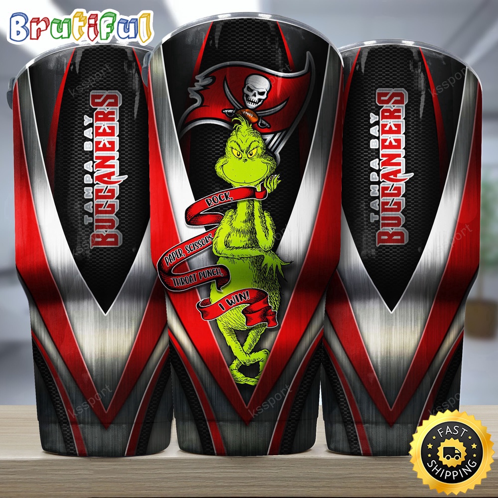 NFL Tampa Bay Buccaneers Tumbler Grinch Nfl Tumbler Rock Paper Scissors Steel 2024 Trending