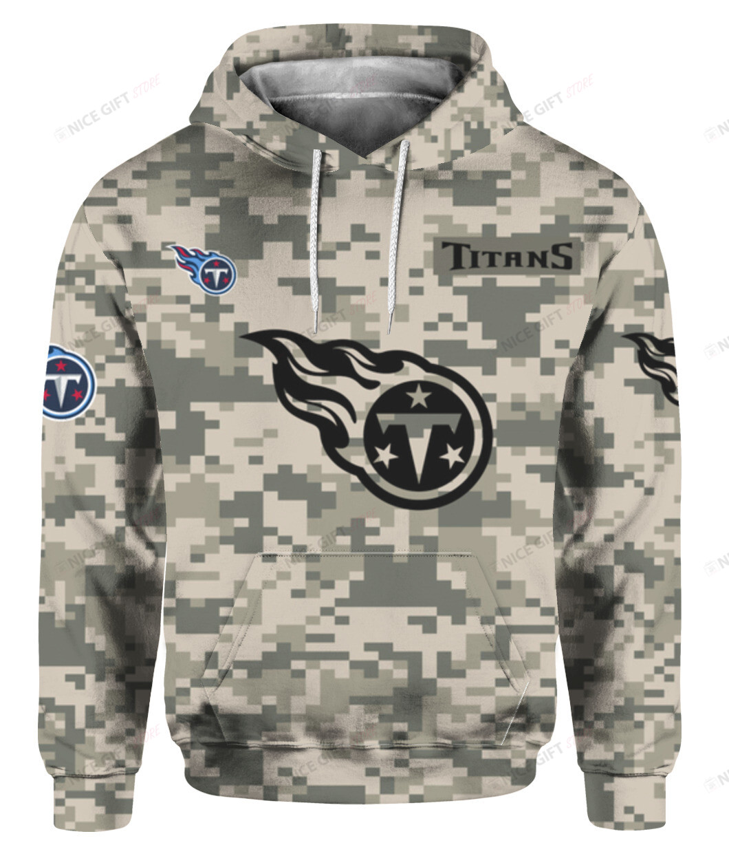 NFL Tennessee Titans Camouflage 3D Hoodie Gift For Fans